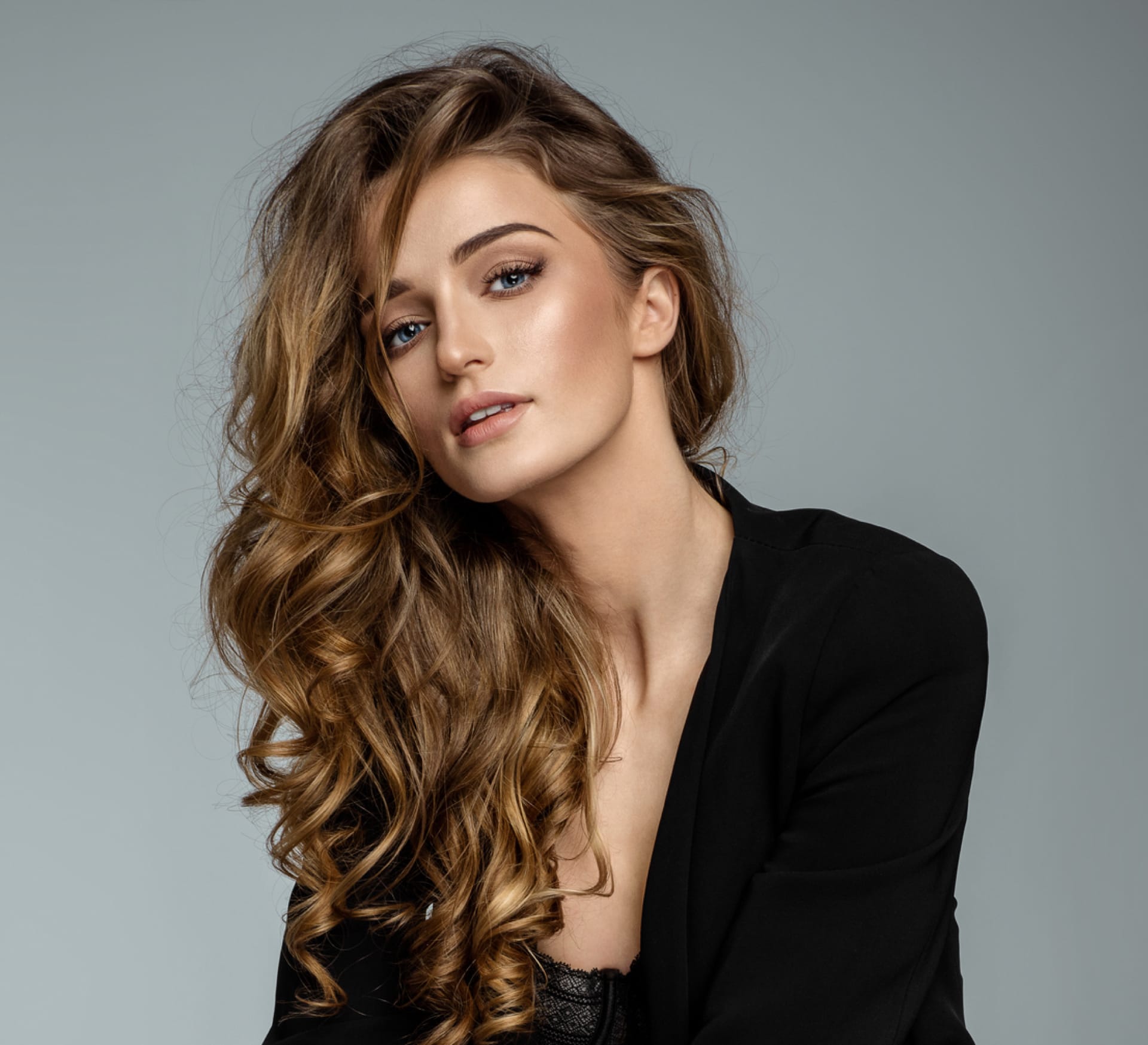 Gorgeus woman With attractive ears and amazing hair